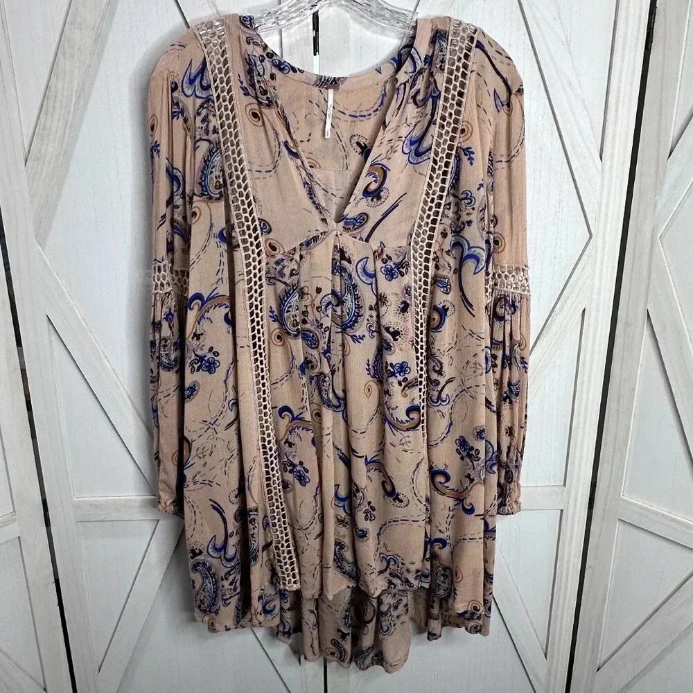 Free People Just the Two of Us Paisley Printed Tunic